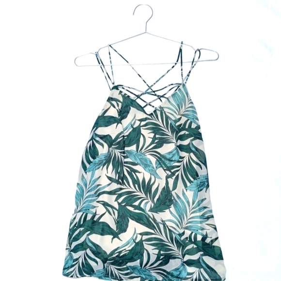 Japna | Tropical Print | Strappy Tank Top | Beach | Boho | Vacation | Chic - Picture 2 of 6